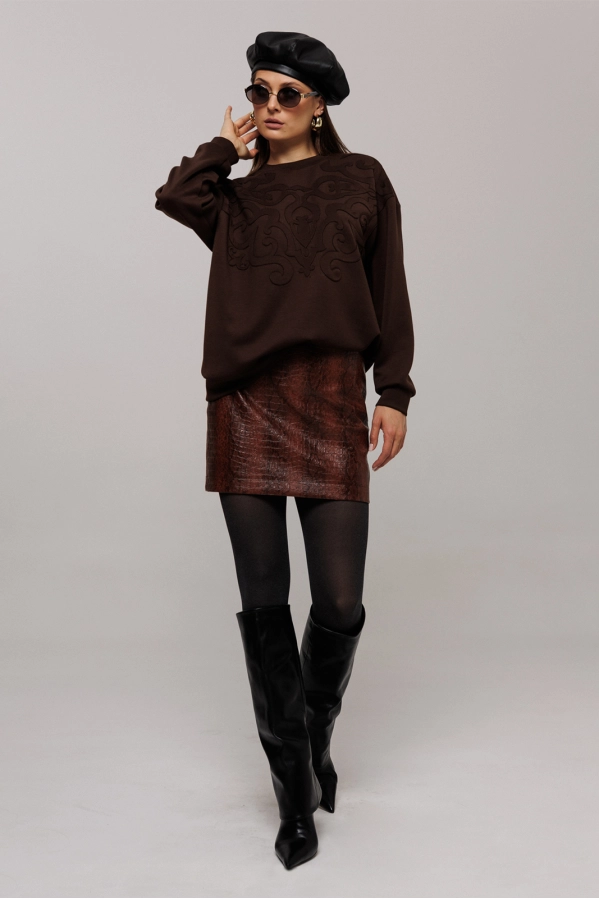 Джемпер Buter 3214 коричневый Джемпер Buter 3214 коричневый