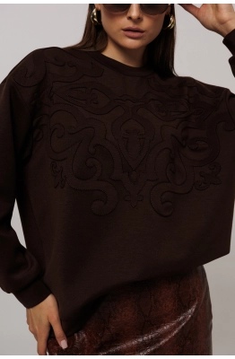 Джемпер Buter 3214 коричневый  Джемпер Buter 3214 коричневый