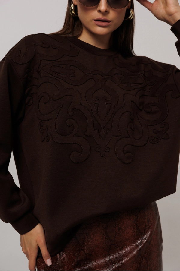 Джемпер Buter 3214 коричневый Джемпер Buter 3214 коричневый