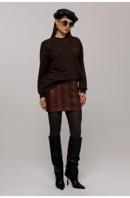 Юбка Buter 3216 коричневый  Юбка Buter 3216 коричневый