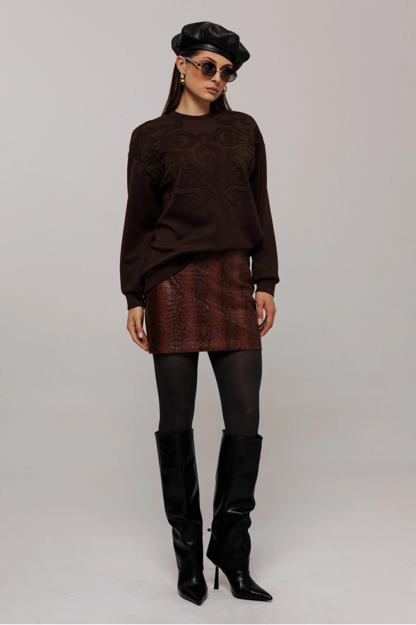 Юбка Buter 3216 коричневый Юбка Buter 3216 коричневый