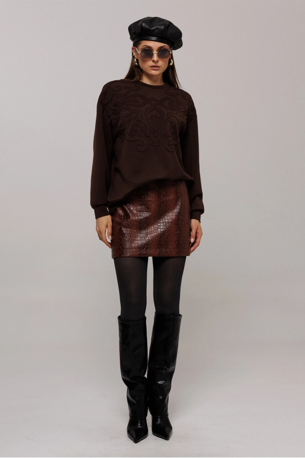 Юбка Buter 3216 коричневый Юбка Buter 3216 коричневый