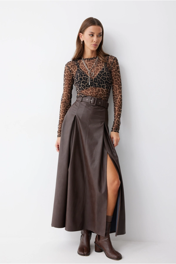 Юбка Lyushe 4187 коричневый