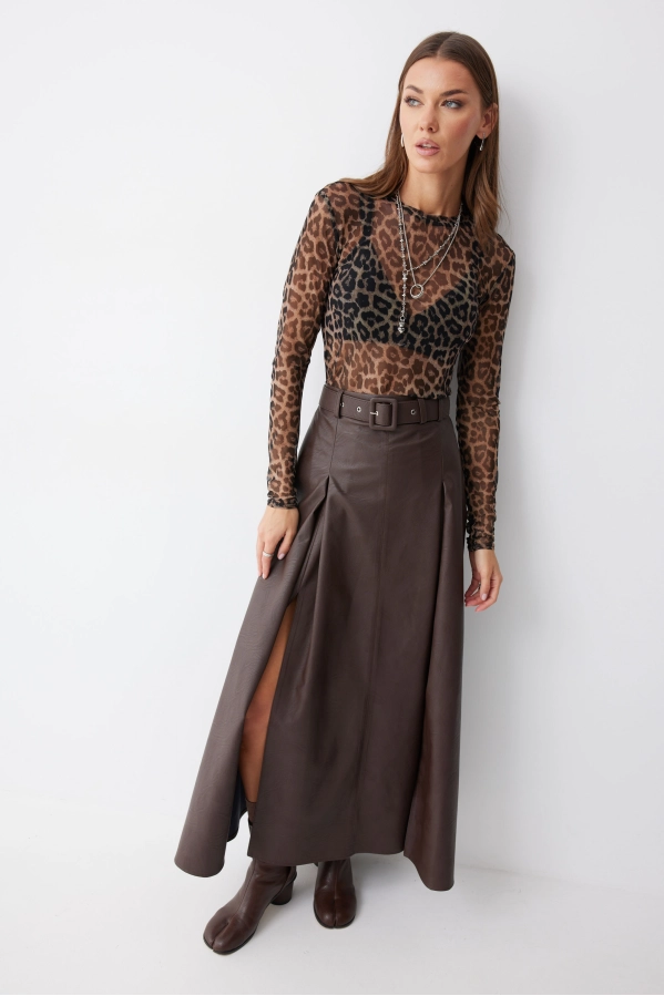 Юбка Lyushe 4187 коричневый