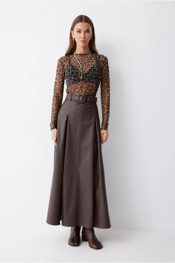 Юбка Lyushe 4187 коричневый
