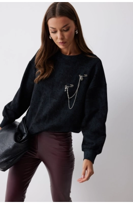 Джемпер Lyushe 4216 черный  Джемпер Lyushe 4216 черный