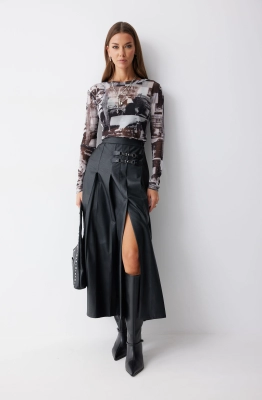 Юбка Lyushe 4223 черный  Юбка Lyushe 4223 черный