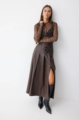 Юбка Lyushe 4223 коричневый  Юбка Lyushe 4223 коричневый