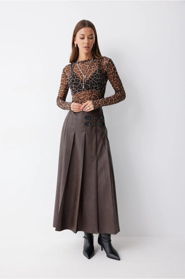 Юбка Lyushe 4223 коричневый