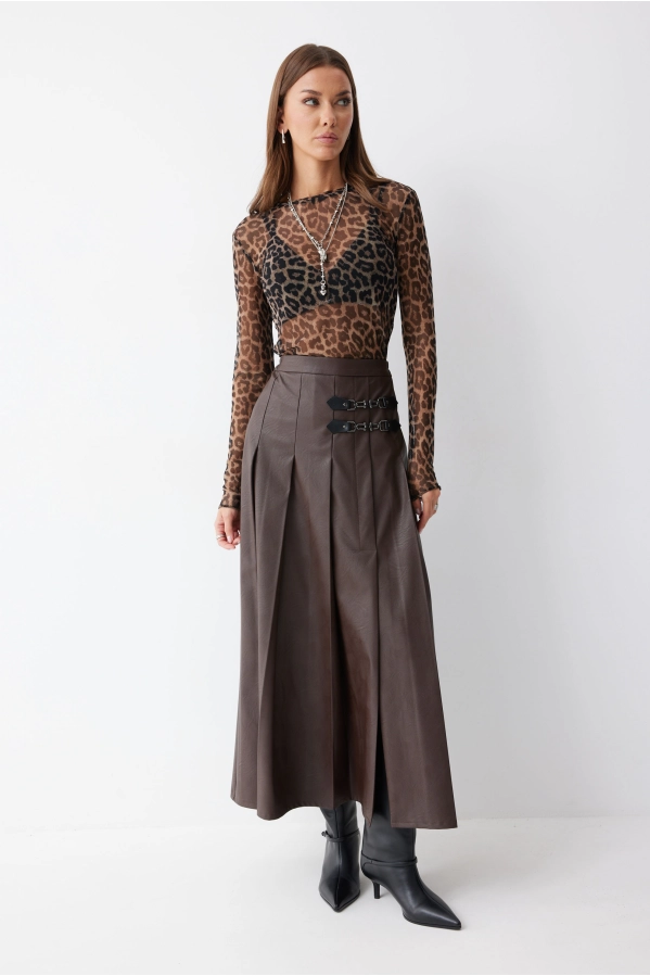 Юбка Lyushe 4223 коричневый