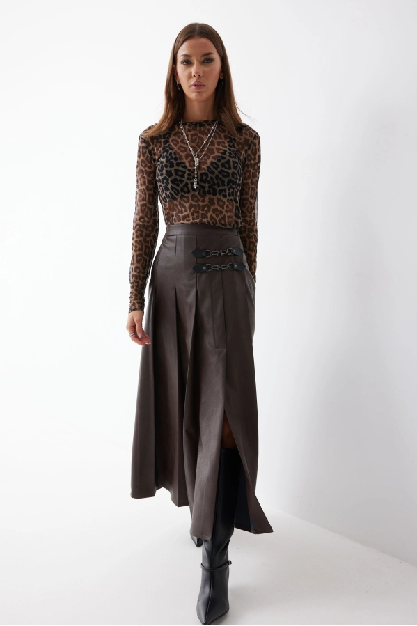 Юбка Lyushe 4223 коричневый