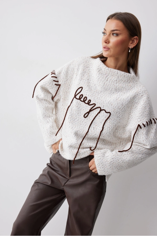 Джемпер Lyushe 4242 молоко Джемпер Lyushe 4242 молоко