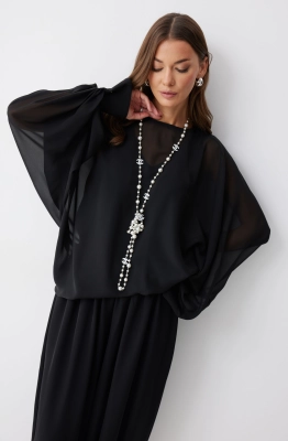 Блуза Lyushe 4243 черный  Блуза Lyushe 4243 черный