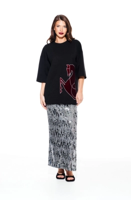 Юбка ELLETTO LIFE 2371 серый  Юбка ELLETTO LIFE 2371 серый