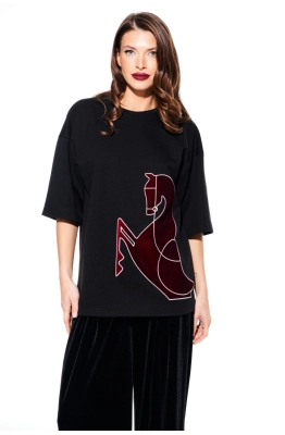 Джемпер ELLETTO LIFE 3937 черный  Джемпер ELLETTO LIFE 3937 черный