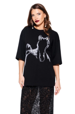 Джемпер ELLETTO LIFE 3938 черный  Джемпер ELLETTO LIFE 3938 черный