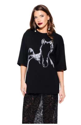 Джемпер ELLETTO LIFE 3938 черный  Джемпер ELLETTO LIFE 3938 черный