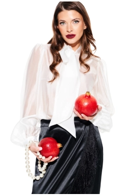 Блуза ELLETTO LIFE 3939 белый  Блуза ELLETTO LIFE 3939 белый