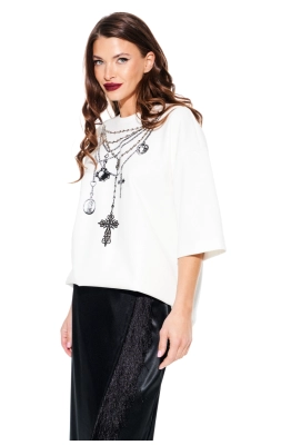 Джемпер ELLETTO LIFE 3940 молочный  Джемпер ELLETTO LIFE 3940 молочный