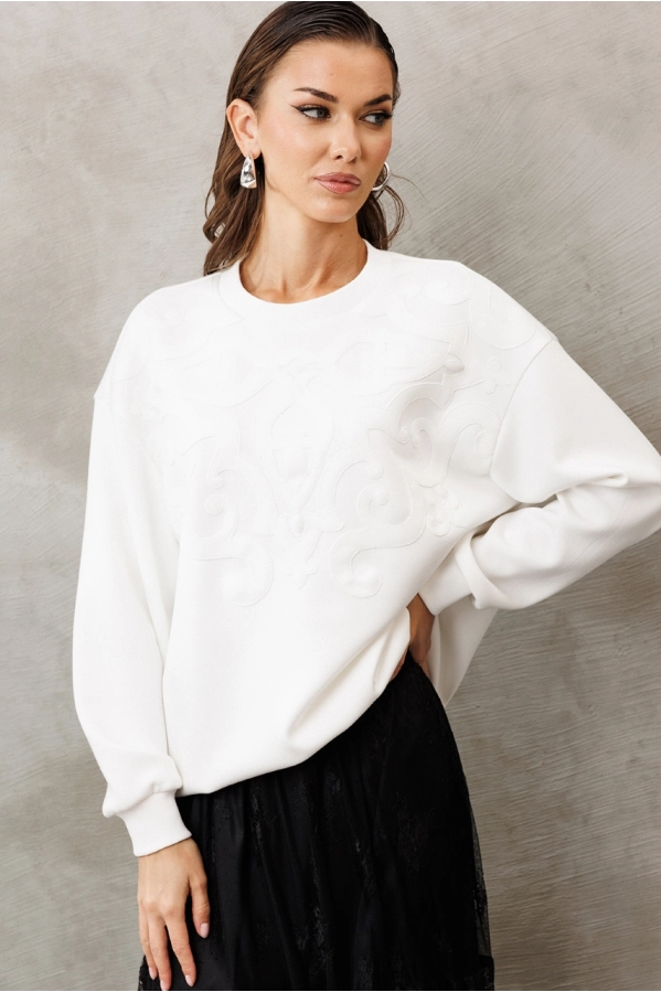 Джемпер Buter 3214 молочный Джемпер Buter 3214 молочный