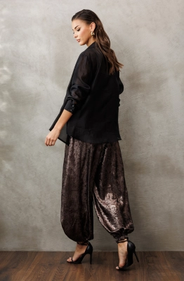 Брюки Buter 3229 бронзовый перламутр 