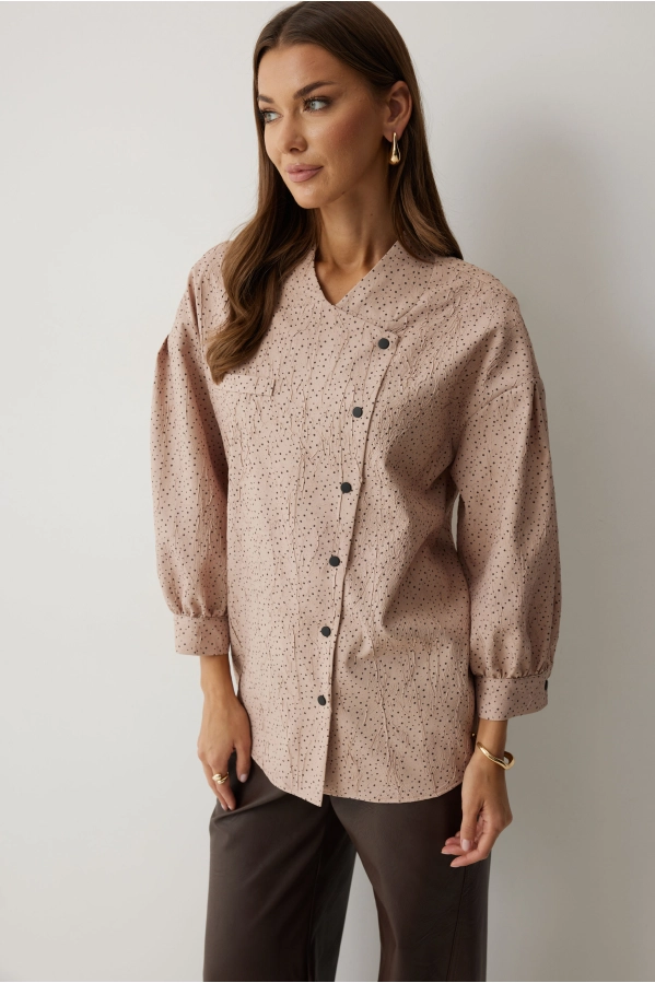 Блуза Lyushe 4217 бежевый Блуза Lyushe 4217 бежевый