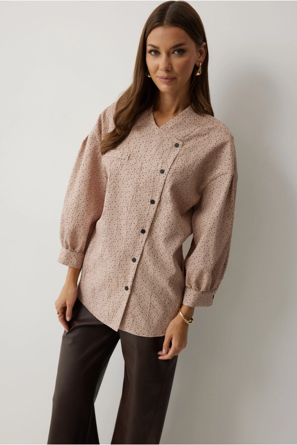 Блуза Lyushe 4217 бежевый Блуза Lyushe 4217 бежевый