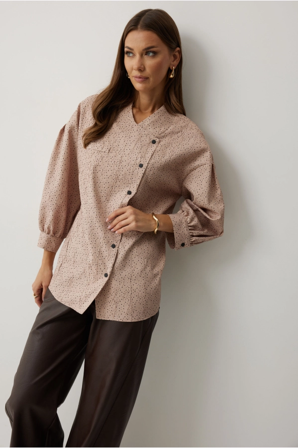 Блуза Lyushe 4217 бежевый Блуза Lyushe 4217 бежевый