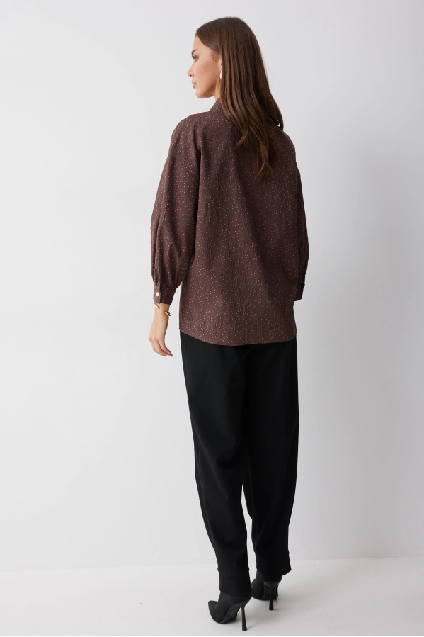 Блуза Lyushe 4217 коричневый Блуза Lyushe 4217 коричневый