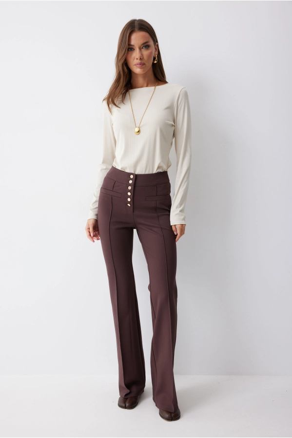 Брюки Lyushe 4222 коричневый Брюки Lyushe 4222 коричневый