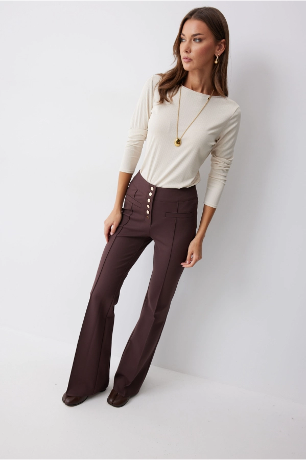 Брюки Lyushe 4222 коричневый Брюки Lyushe 4222 коричневый