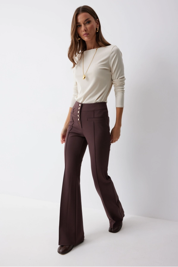 Брюки Lyushe 4222 коричневый Брюки Lyushe 4222 коричневый