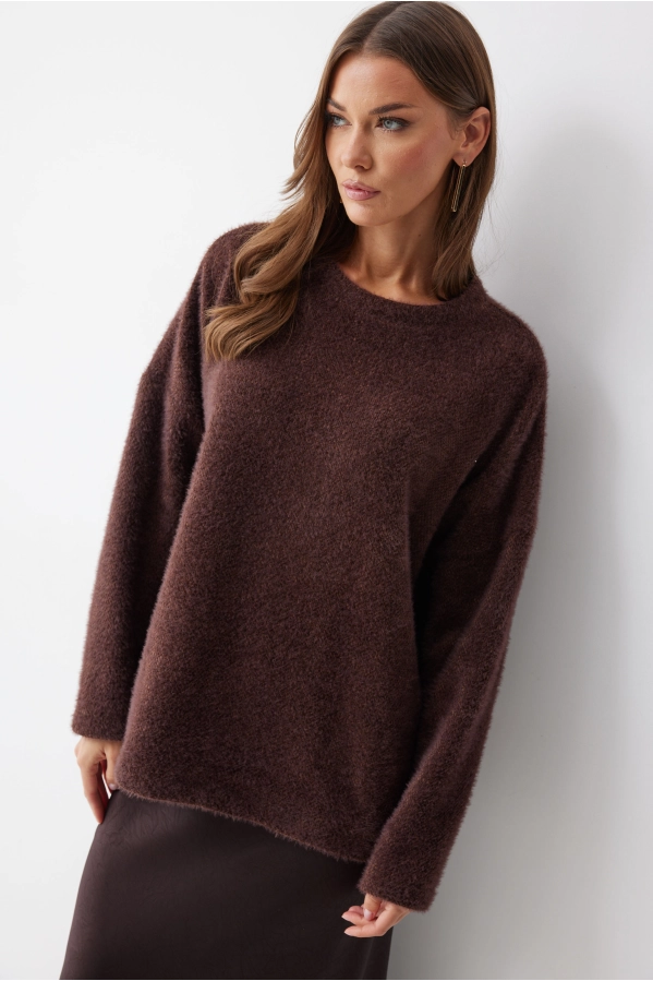 Джемпер Lyushe 4231 коричневый Джемпер Lyushe 4231 коричневый