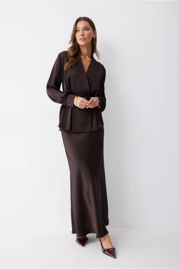 Юбка Lyushe 4238 коричневый Юбка Lyushe 4238 коричневый