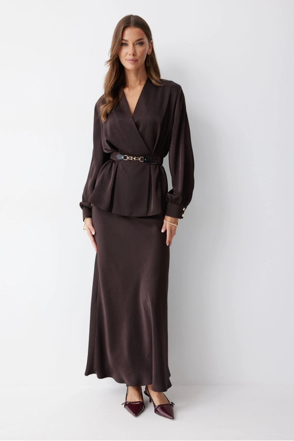 Юбка Lyushe 4238 коричневый Юбка Lyushe 4238 коричневый