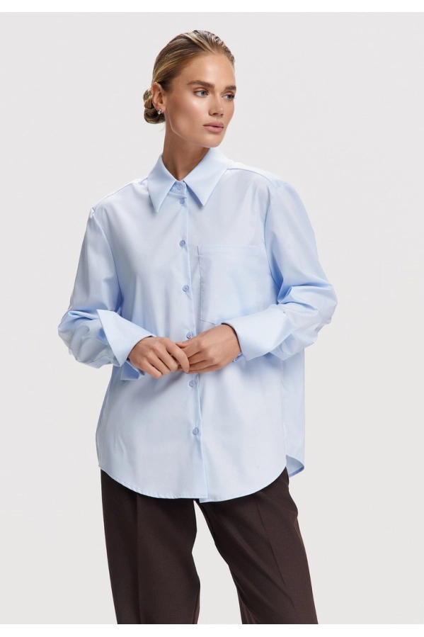 Блуза DEVITA 6055 голубой Блуза DEVITA 6055 голубой