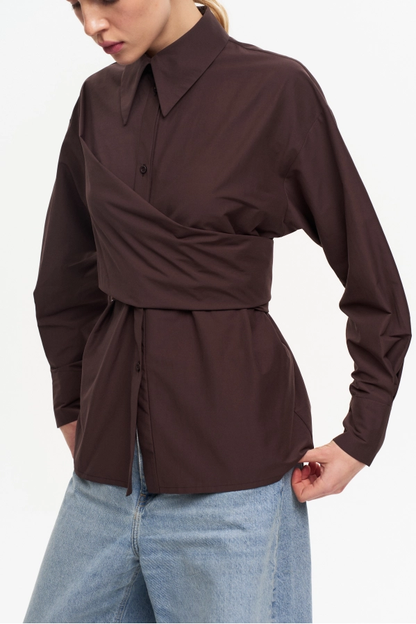 Рубашка THE VERY 2436 горький шоколад