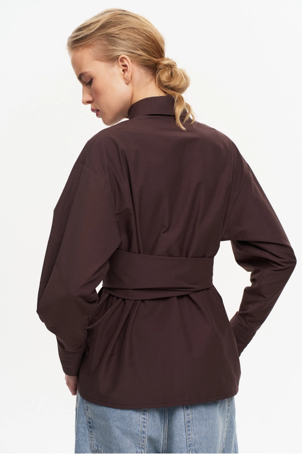 Рубашка THE VERY 2436 горький шоколад