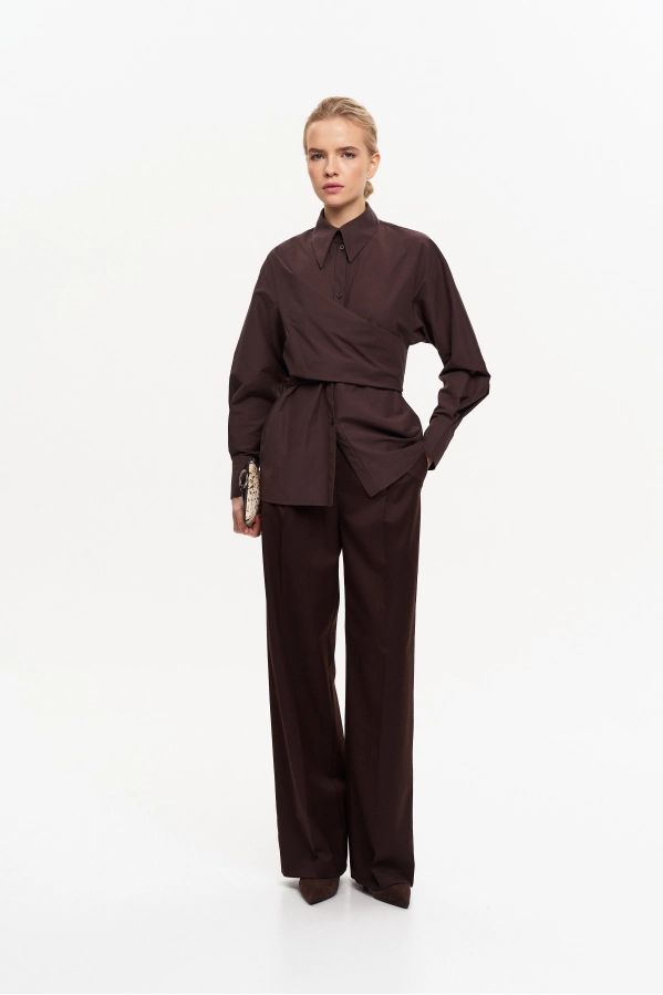 Рубашка THE VERY 2436 горький шоколад