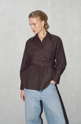 Рубашка THE VERY 2436 горький шоколад 