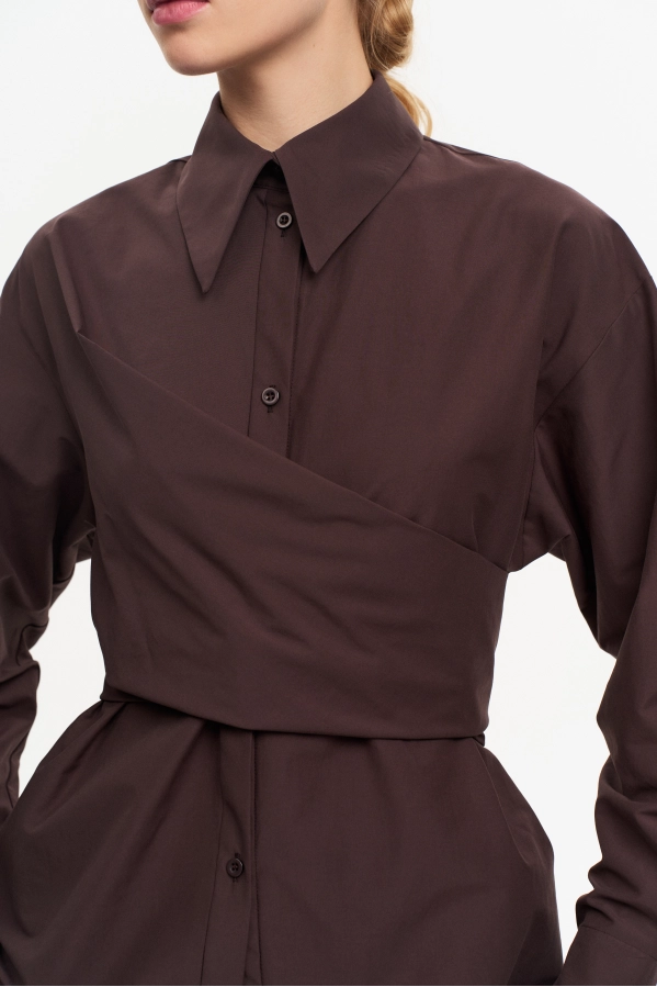 Рубашка THE VERY 2436 горький шоколад