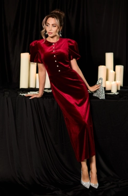 Платье Golden Valley 44257 бордовый 