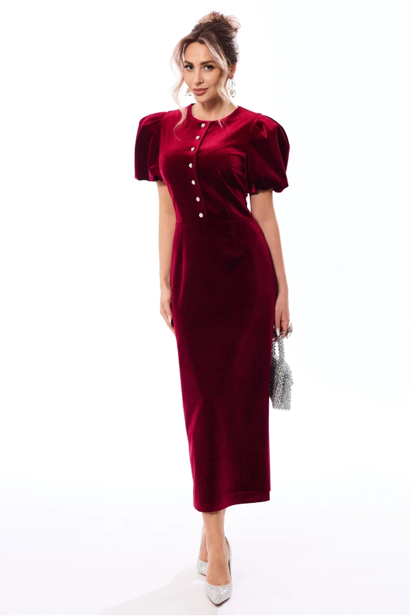Платье Golden Valley 44257 бордовый Платье Golden Valley 44257 бордовый