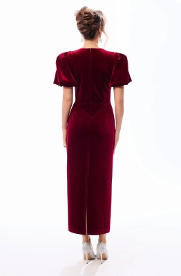 Платье Golden Valley 44257 бордовый Платье Golden Valley 44257 бордовый