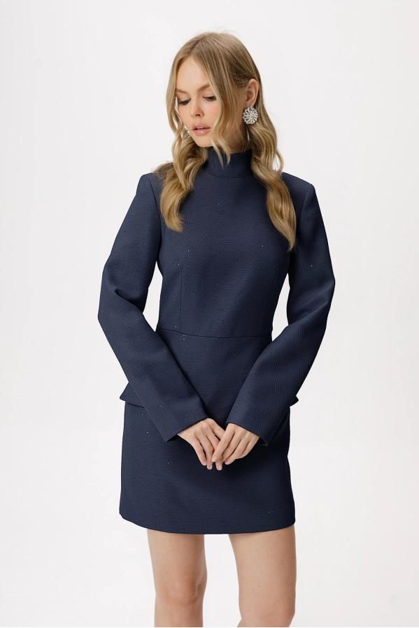 Платье PiRS 6340 синий Платье PiRS 6340 синий