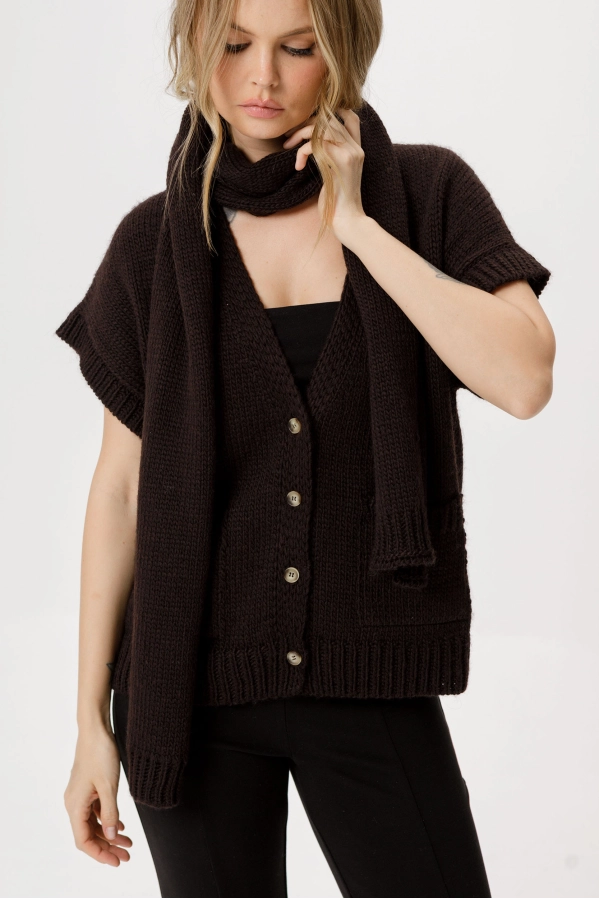 Шарф PiRS 6346 горький шоколад