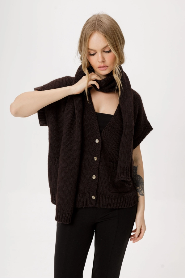 Шарф PiRS 6346 горький шоколад