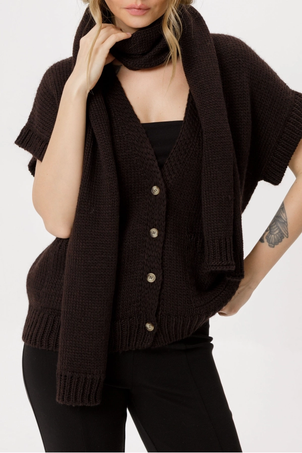 Шарф PiRS 6346 горький шоколад