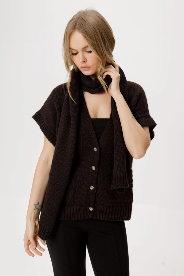 Шарф PiRS 6346 горький шоколад