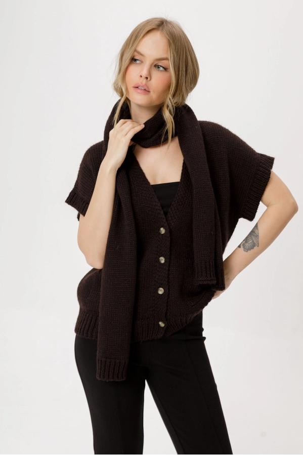 Шарф PiRS 6346 горький шоколад